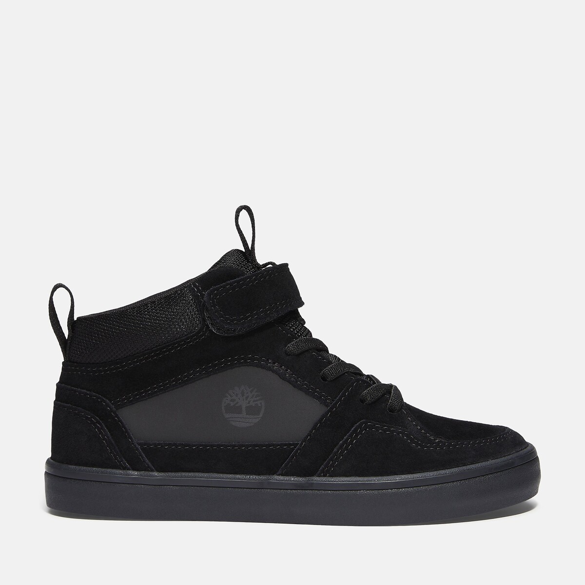 Baskets en cuir, à lacets élastiqués, STONE JUMP MID HOOK & LOOP noir, TIMBERLAND