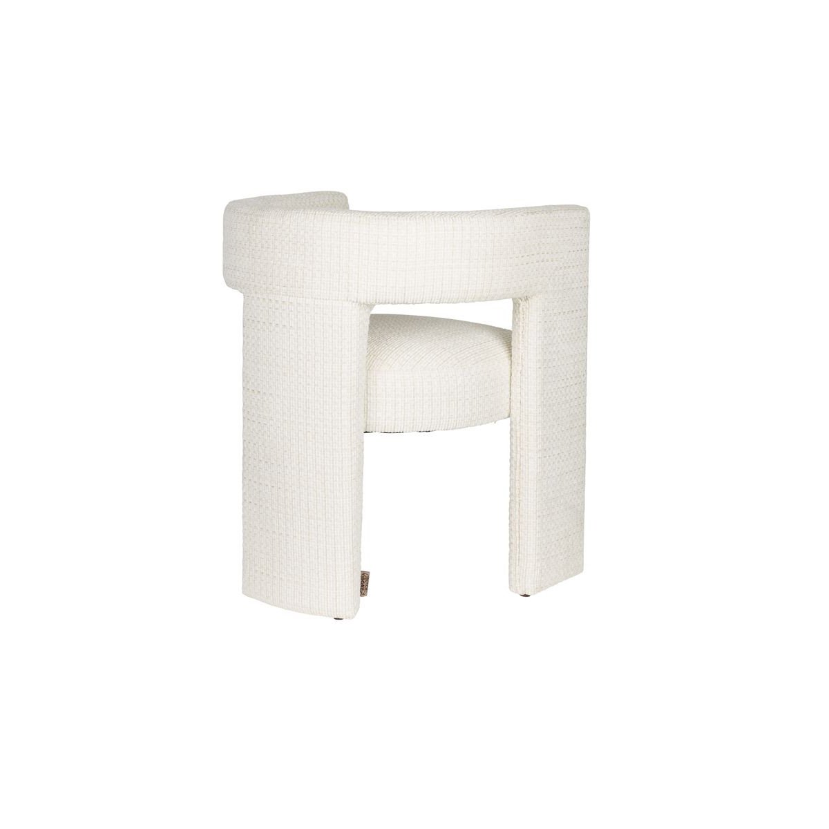 Fauteuil design en tissu, MEDINA blanc, DUTCHBONE