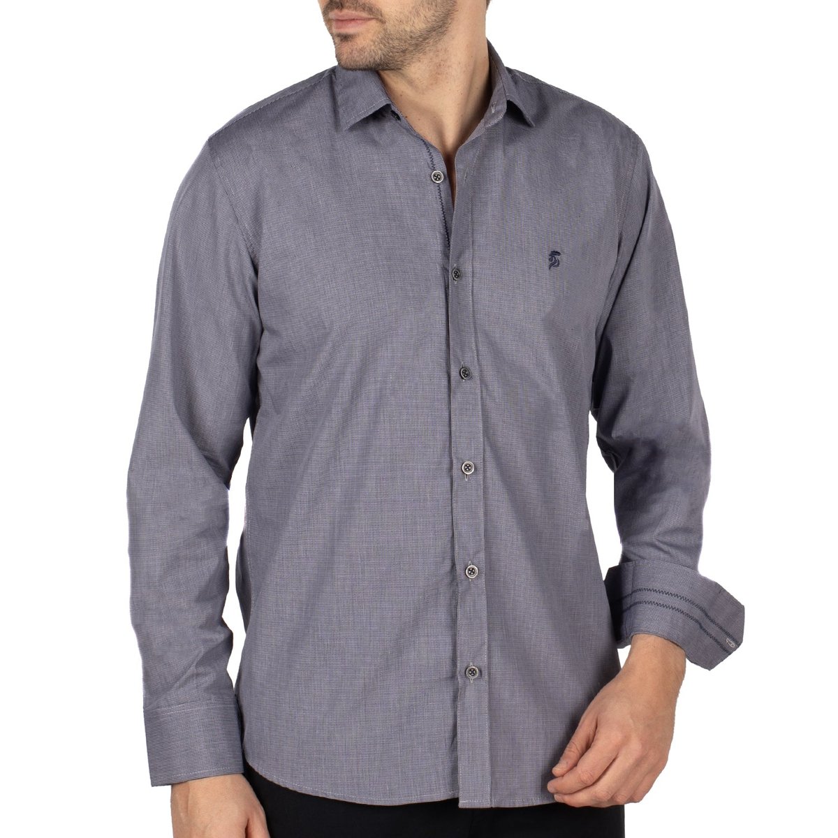 Chemise liberty color navy, SHILTON