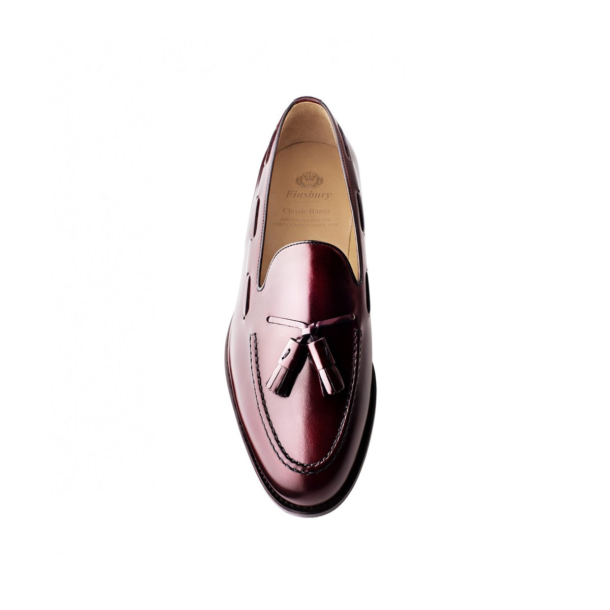 Mocassins cuir OLDEN bordeaux, FINSBURY