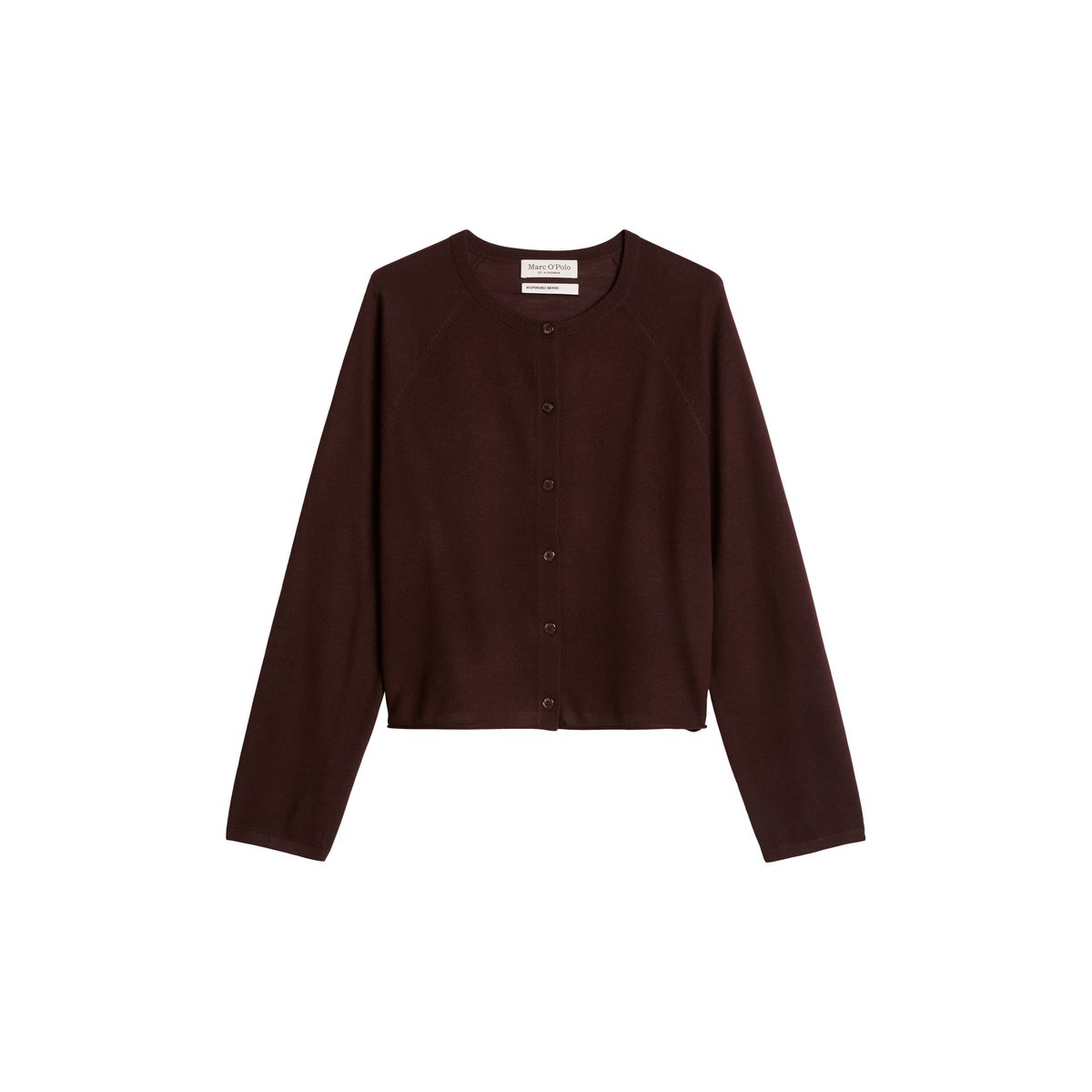 Cardigan relaxed en laine mérinos douce rouge, MARC O'POLO
