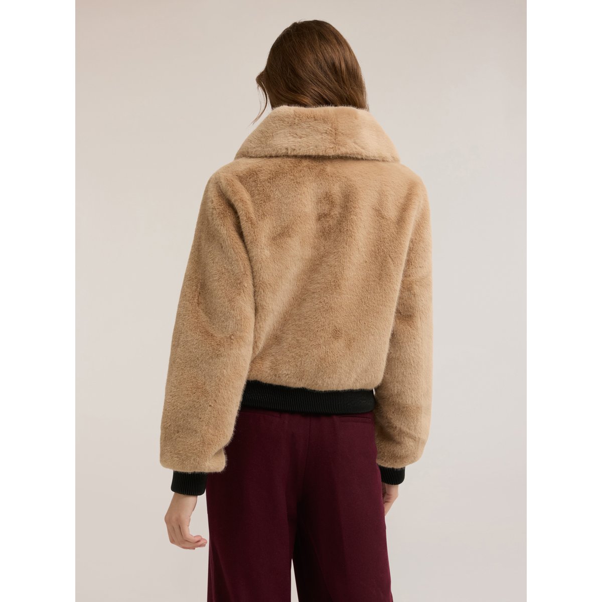 Veste effet peluche beige, MOTIVI