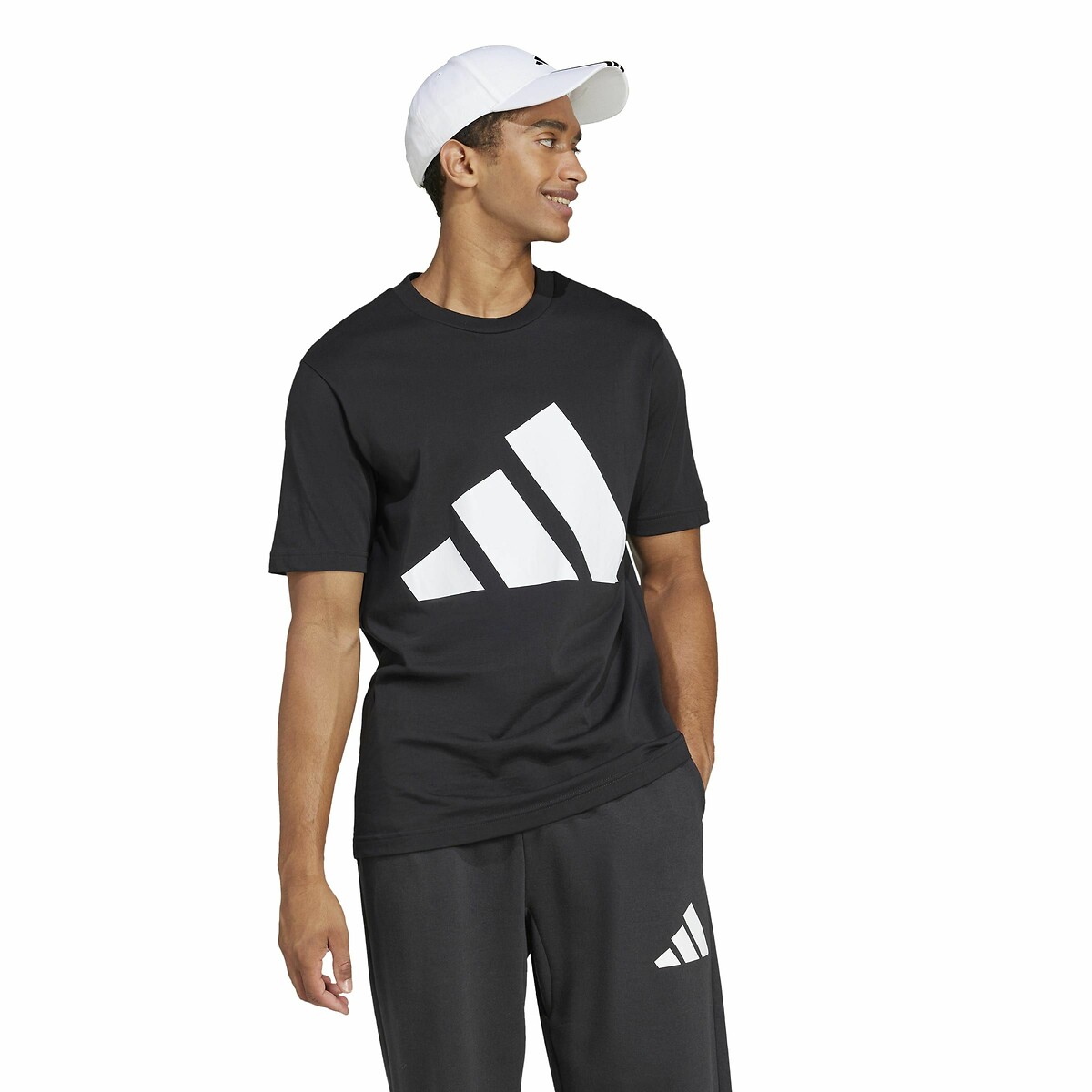T-shirt grand logo Essentials noir, ADIDAS SPORTSWEAR