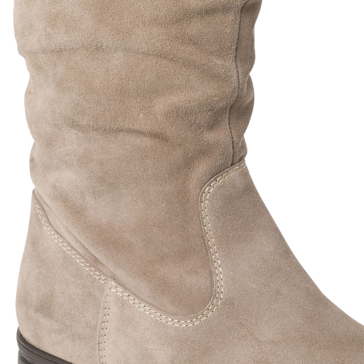 Bottes plates en cuir marron taupe, TAMARIS