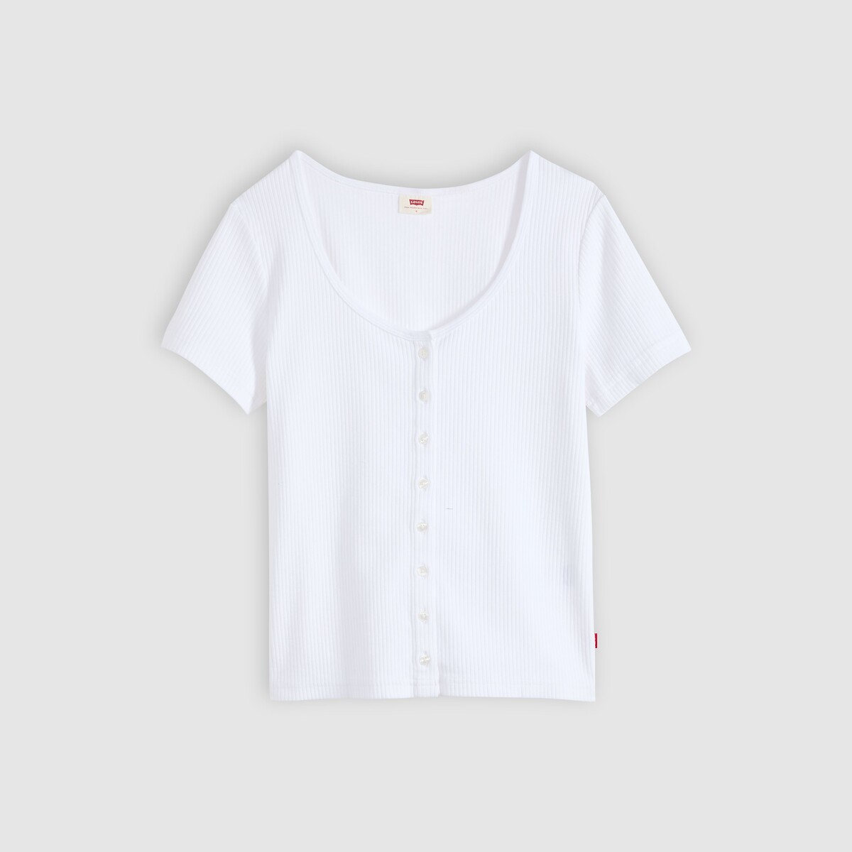 T-shirt boutonné manches courtes blanc, LEVI'S