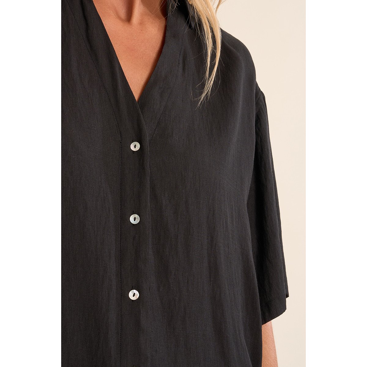 Chemise large noir, MOLLY BRACKEN