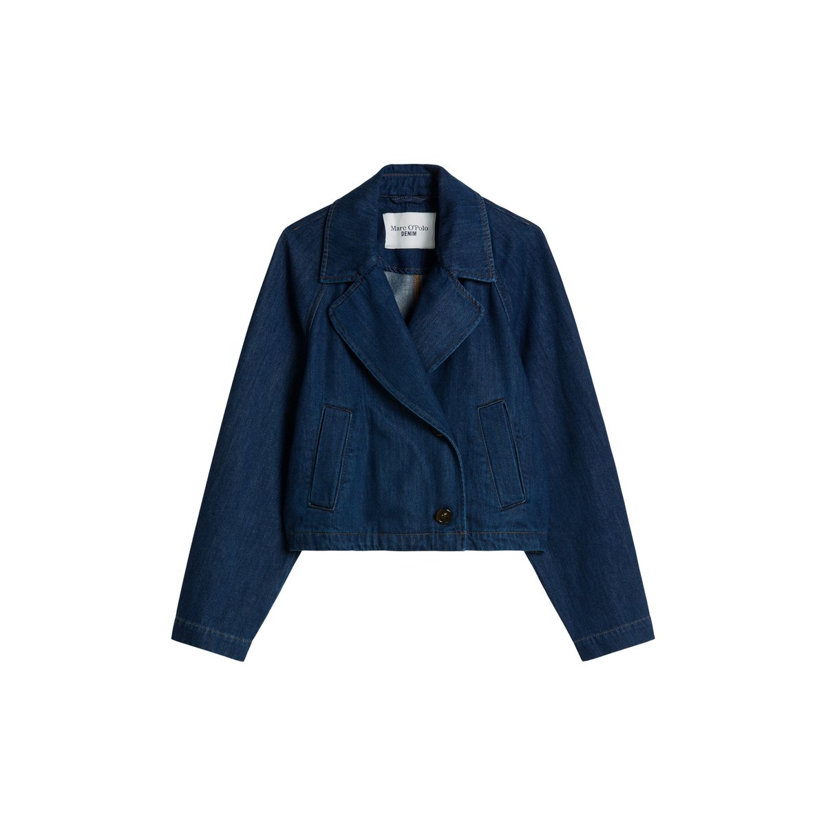 Veste trench courte réalisé avec Orange Fiber bleu, MARC O’POLO DENIM
