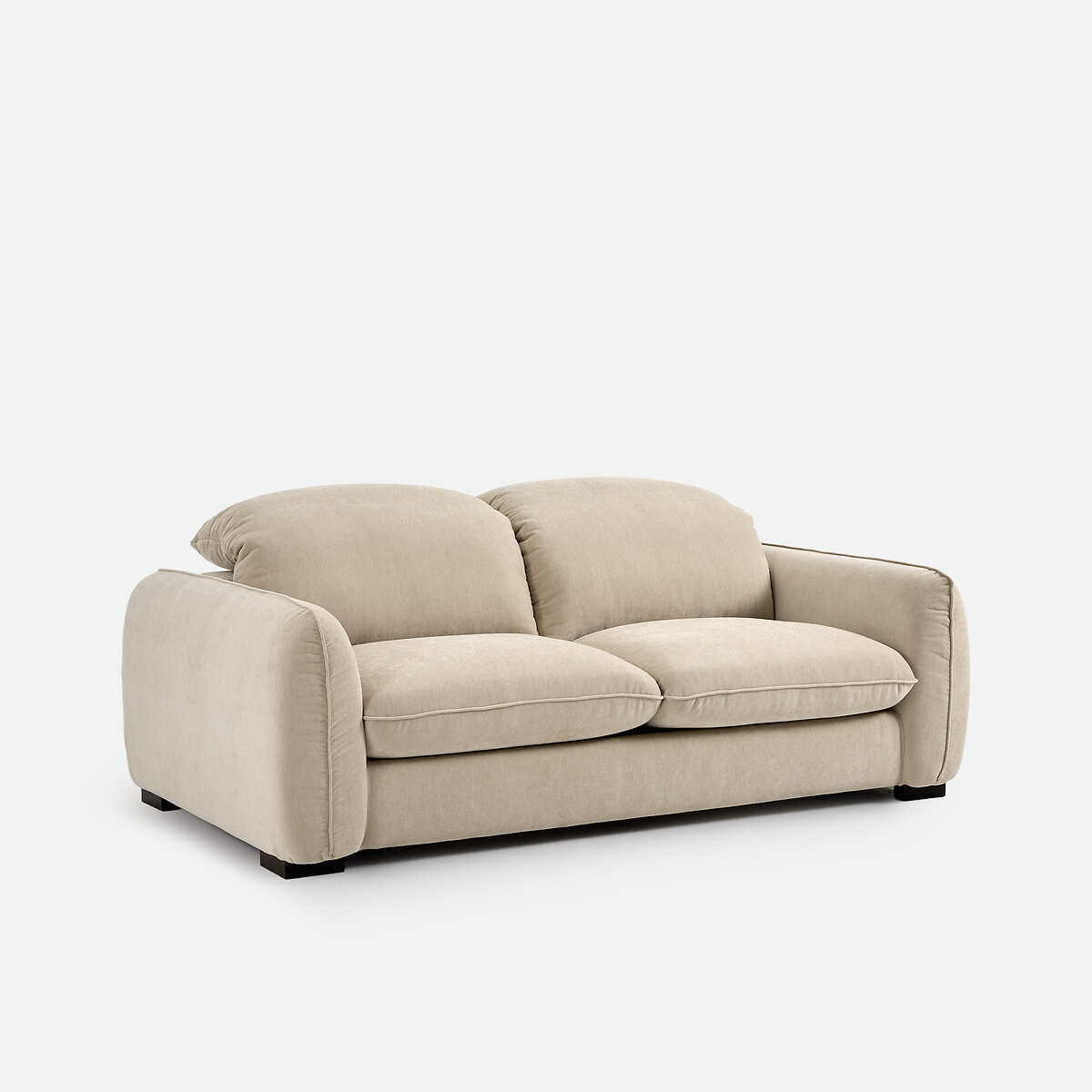 Divano letto a 3 posti in poliestere screziato, con poggiatesta, ISLA beige, LA REDOUTE INTERIEURS