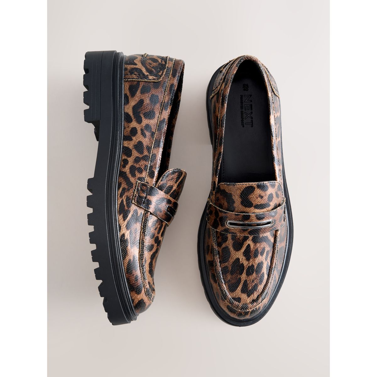 Mocassins à semelle épaisse forever comfort® léopard, NEXT