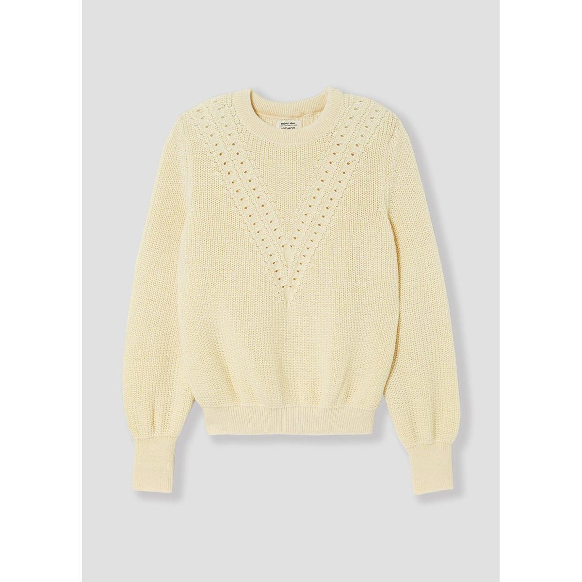 Pull made in France 100% laine ecru, PROMOD