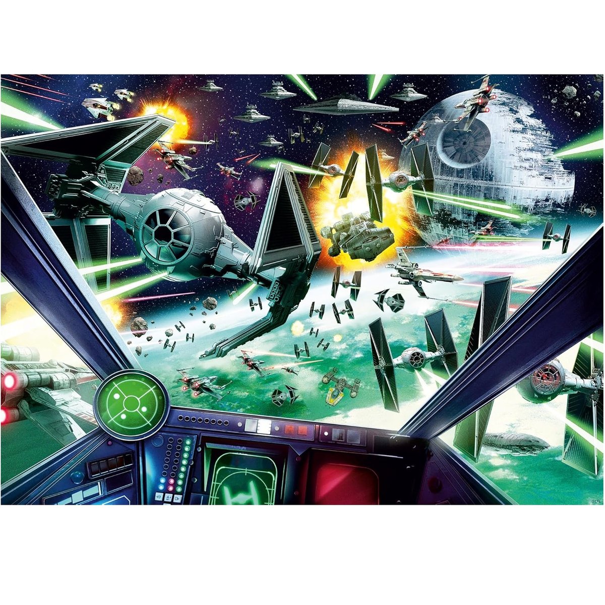 Puzzle Star Wars Cockpit X-Wing 1000 pièces noir, RAVENSBURGER