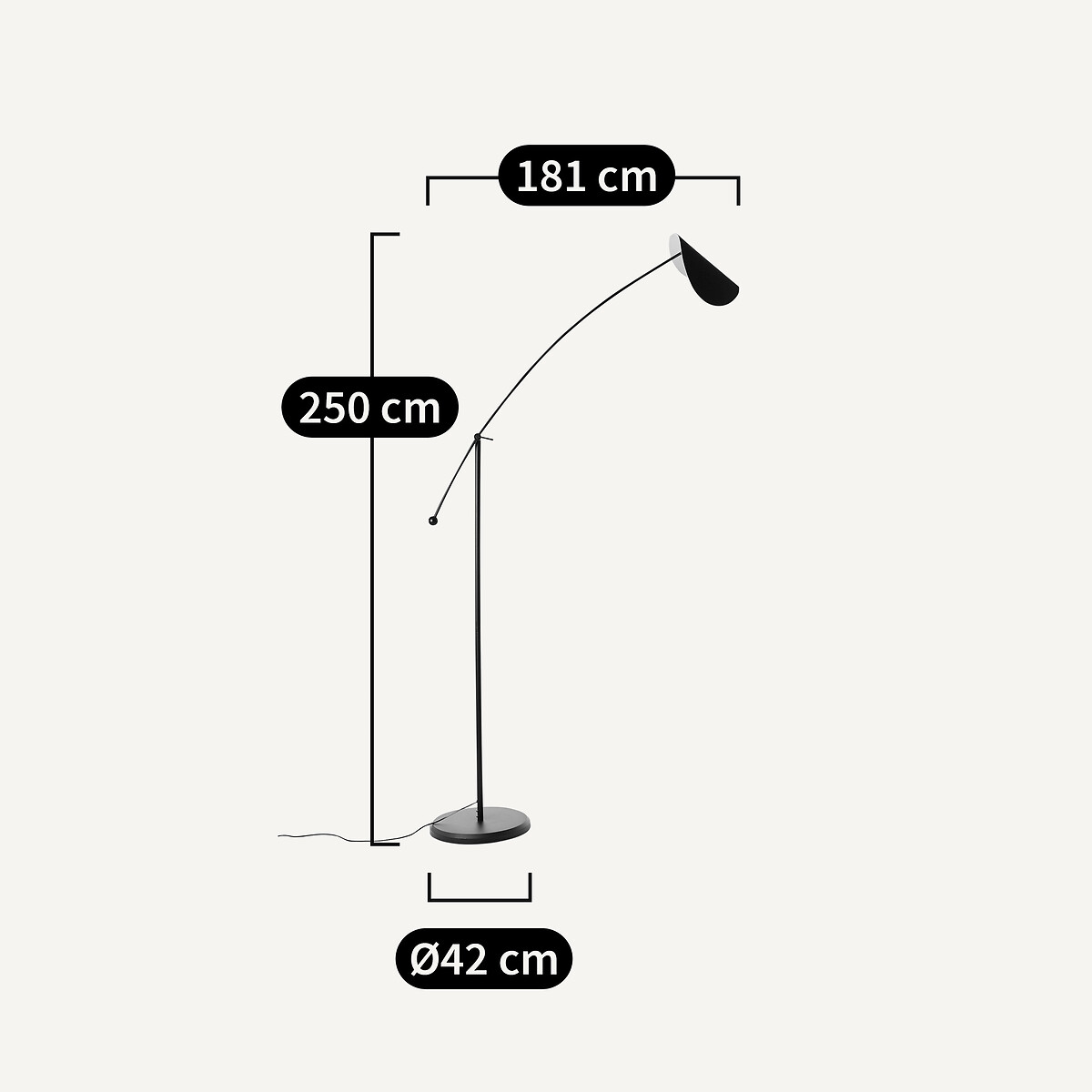 Funambule Arc Floor Lamp black, AM.PM