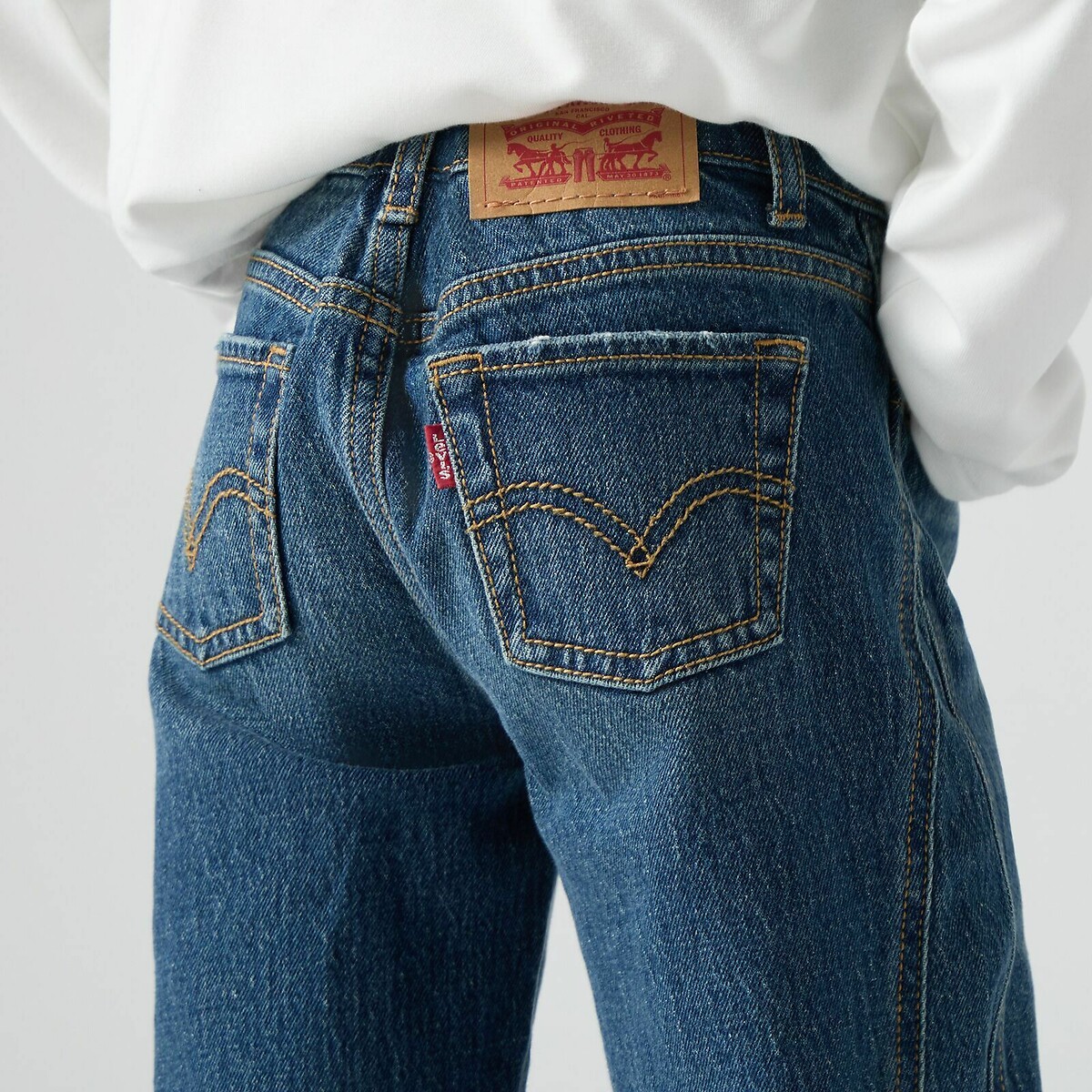 Weite Jeans mit Naht vorne in der Mitte des Beins blue washed, LEVI'S KIDS