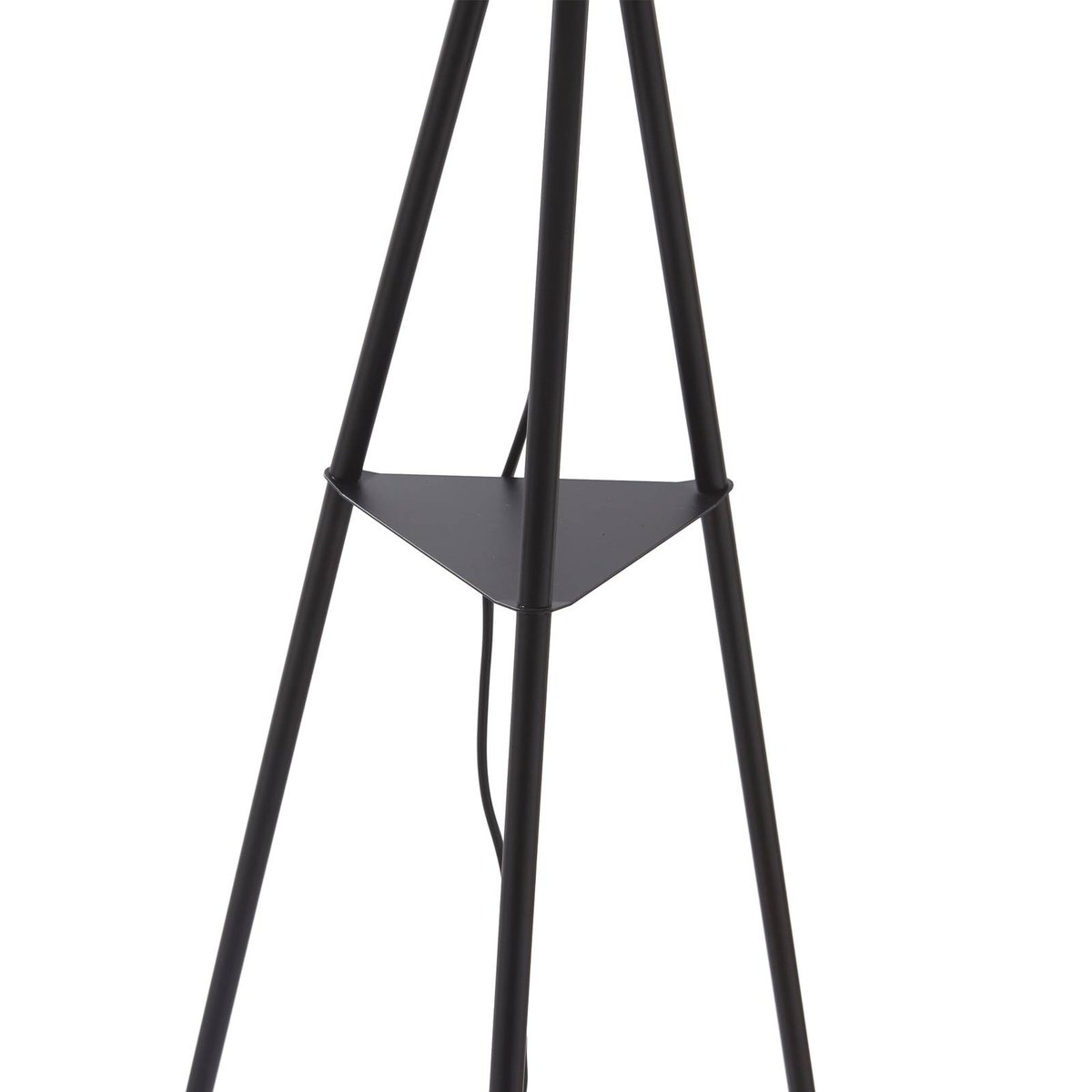 Lampadaire en textile moderne, Elsika blanc, noir, ELC