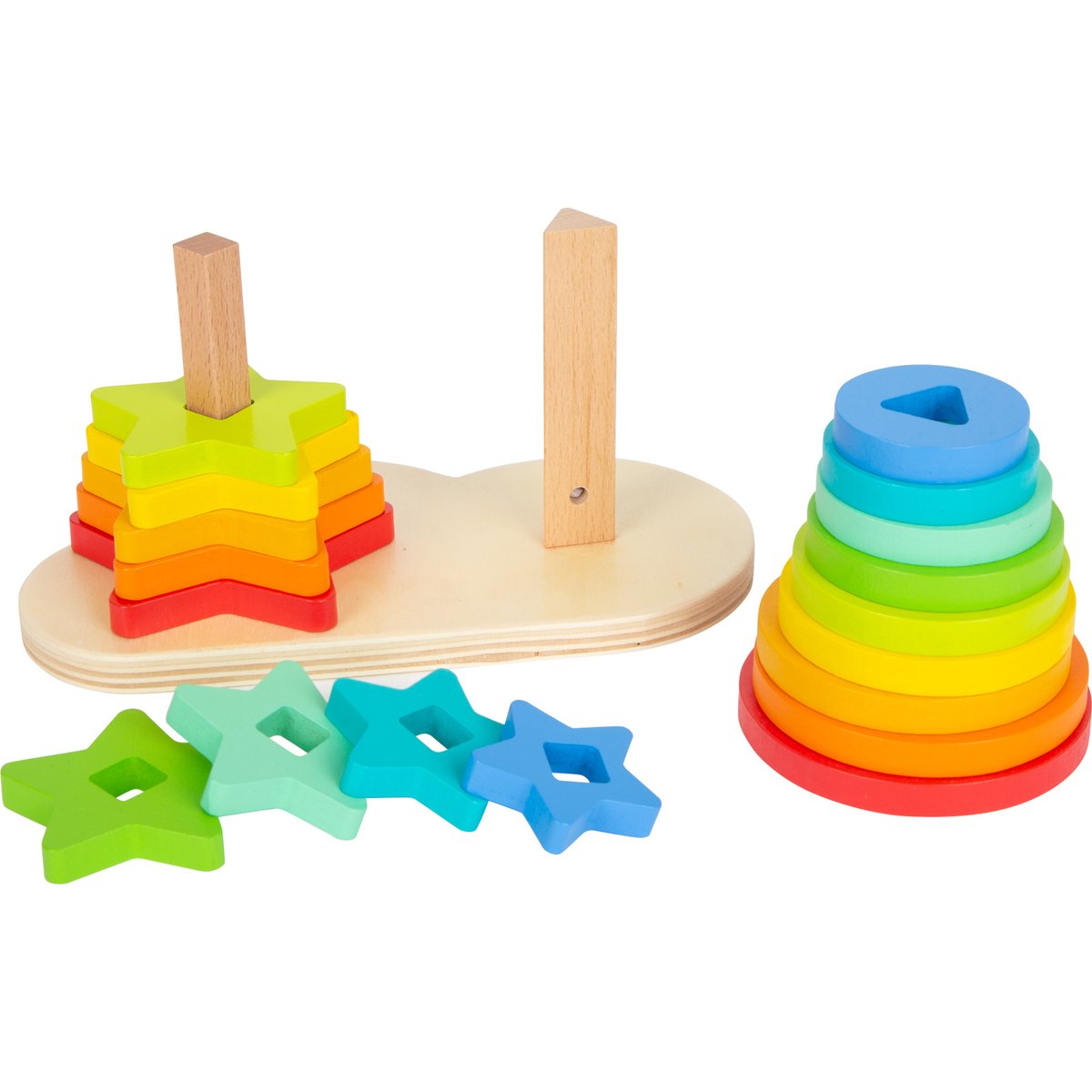Jeu à encastrer Arc-en-ciel beige, SMALL FOOT COMPANY