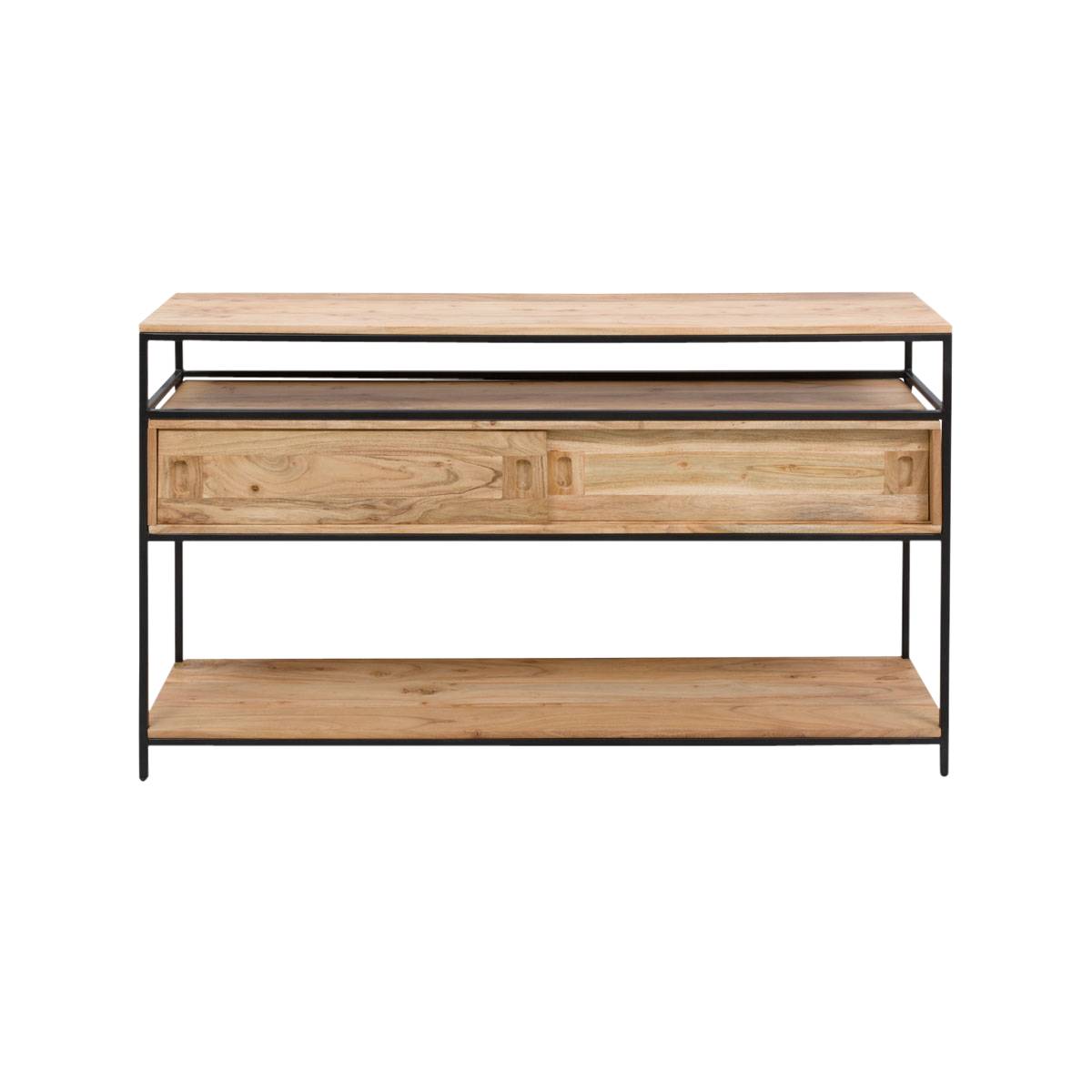 Console en bois d'acacia MONTRÉAL bois clair, MADE IN MEUBLES