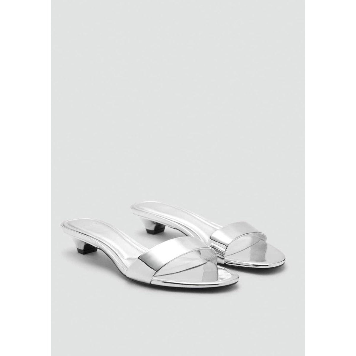 Sandales a lanieres et talon argent Mango La Redoute