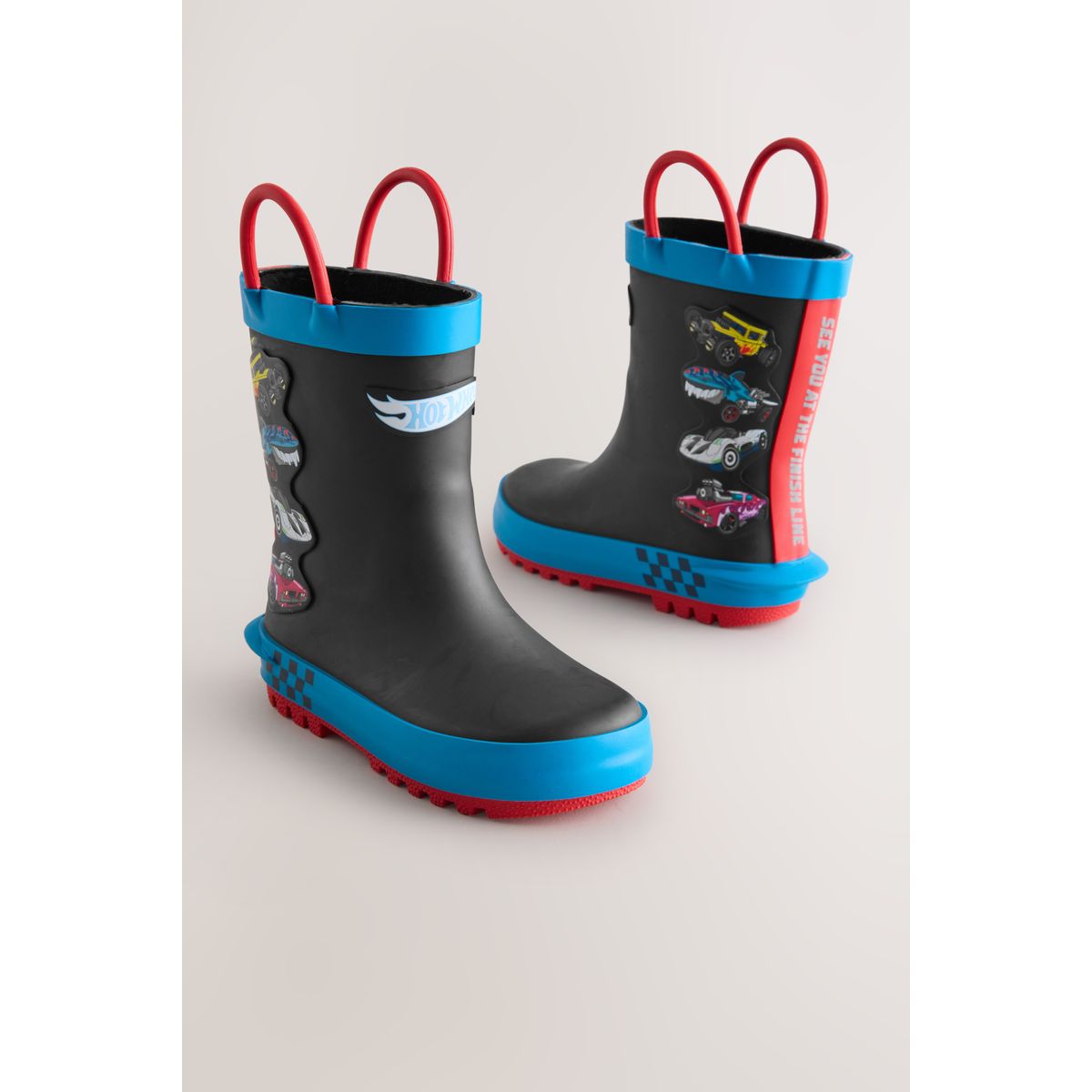 Bottines en caoutchouc avec poignées hot wheels noir, NEXT