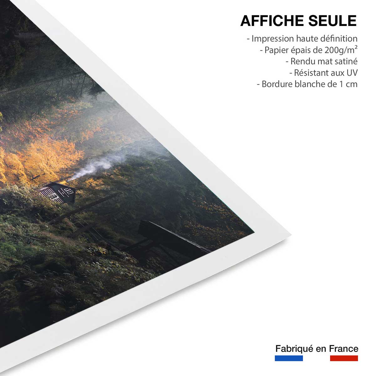 Affiche Vallée suisse en Automne affiche seule, HEXOA
