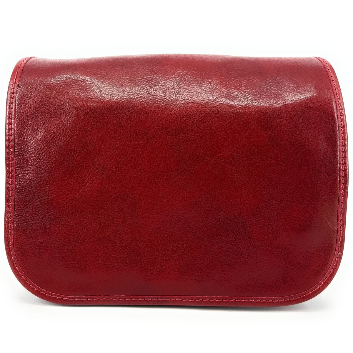 Sac Sacoche bandoulière en cuir italien lisse MARIE STUART rouge, OH MY BAG