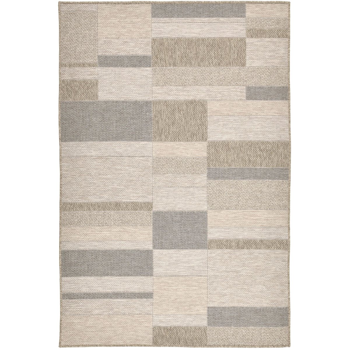 Tapis tissé à la machine en polypropylène natural multi, GINO FALCONE