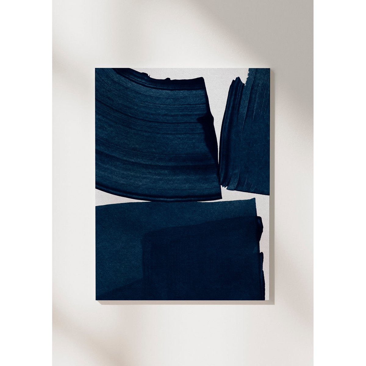 Toile avec cadre en bois, 50 x 70 cm bleu, HANNUN