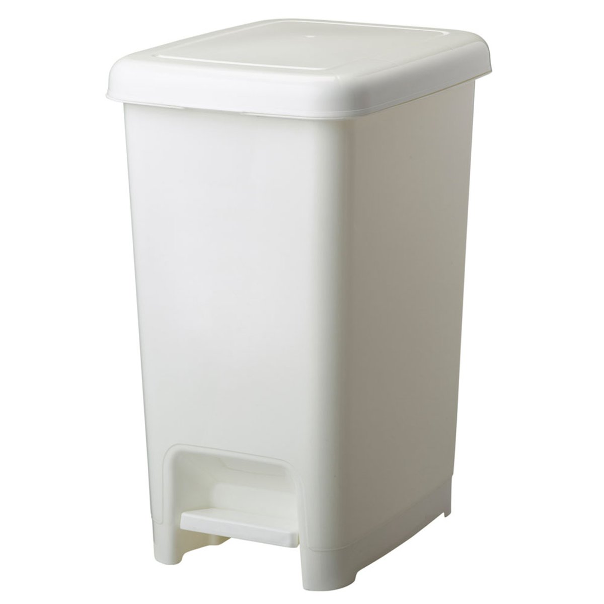 Poubelle de cuisine à pédale 40L - CUBO plastique blanc, ROSSIGNOL