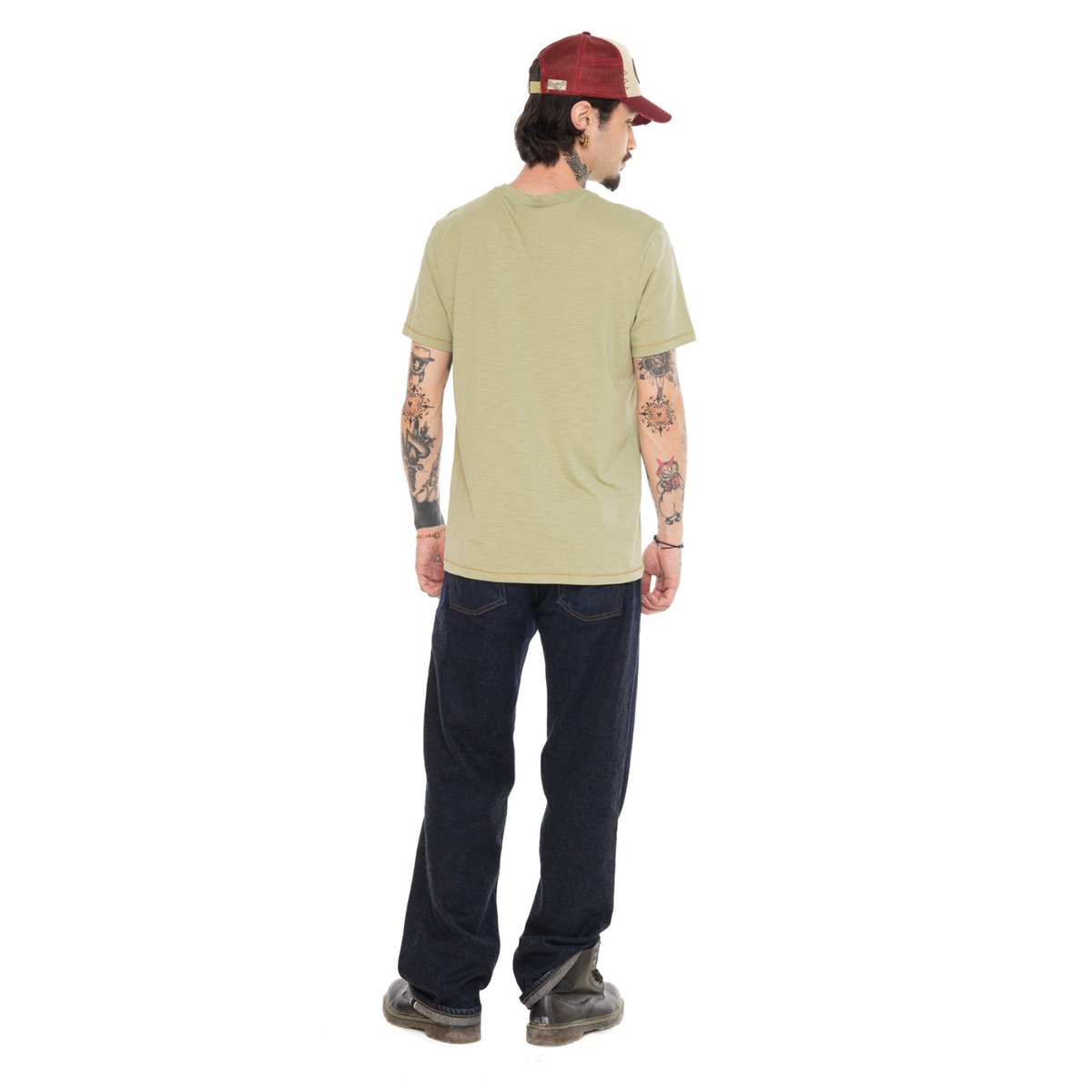 Tee shirt coton ZANE vert sauge/marron, VON DUTCH