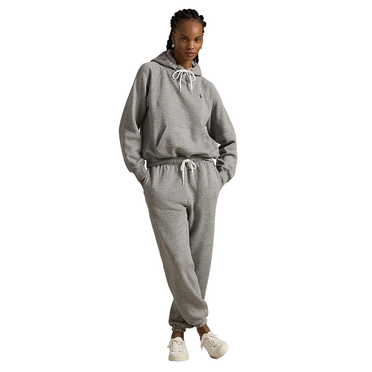 Kangaroo Pocket Long Sleeve Hoodie grey, POLO RALPH LAUREN