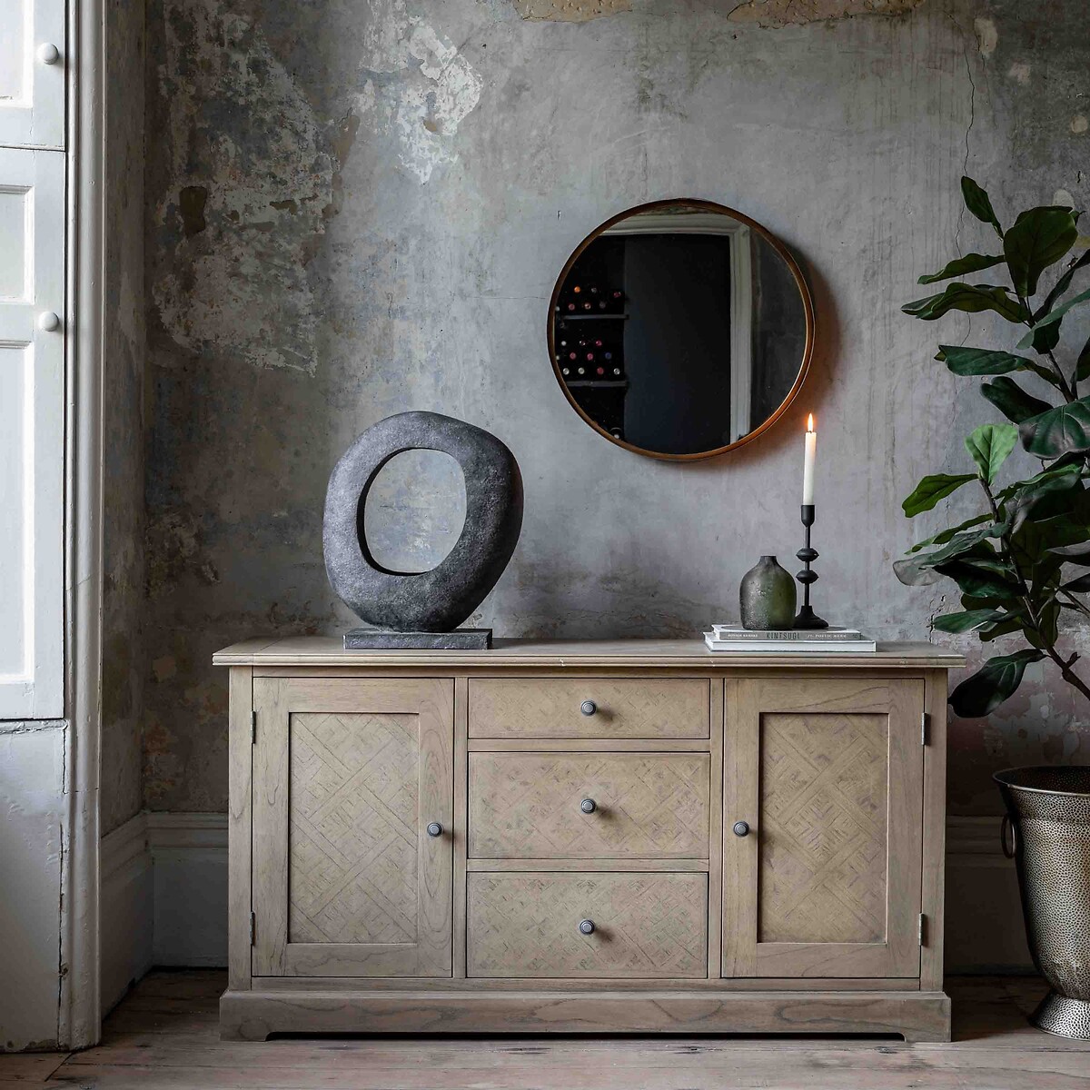 Mirasol Parquet Mindi Wood Sideboard light wood, ÉDITÉ