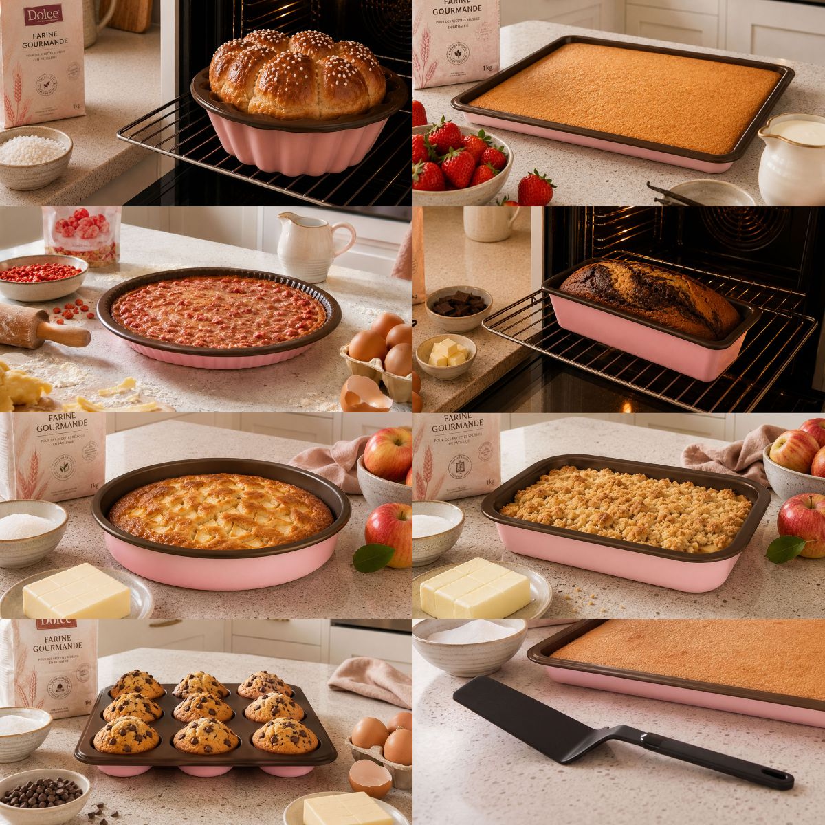 Set 8 pièces Chef Pâtissier - DOLCE hibiscus/chocolat, CUISINOX