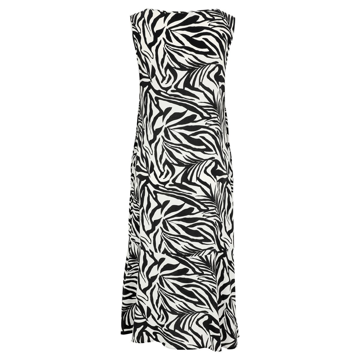 Robe à volants large encolure noir/blanc, BETTY BARCLAY
