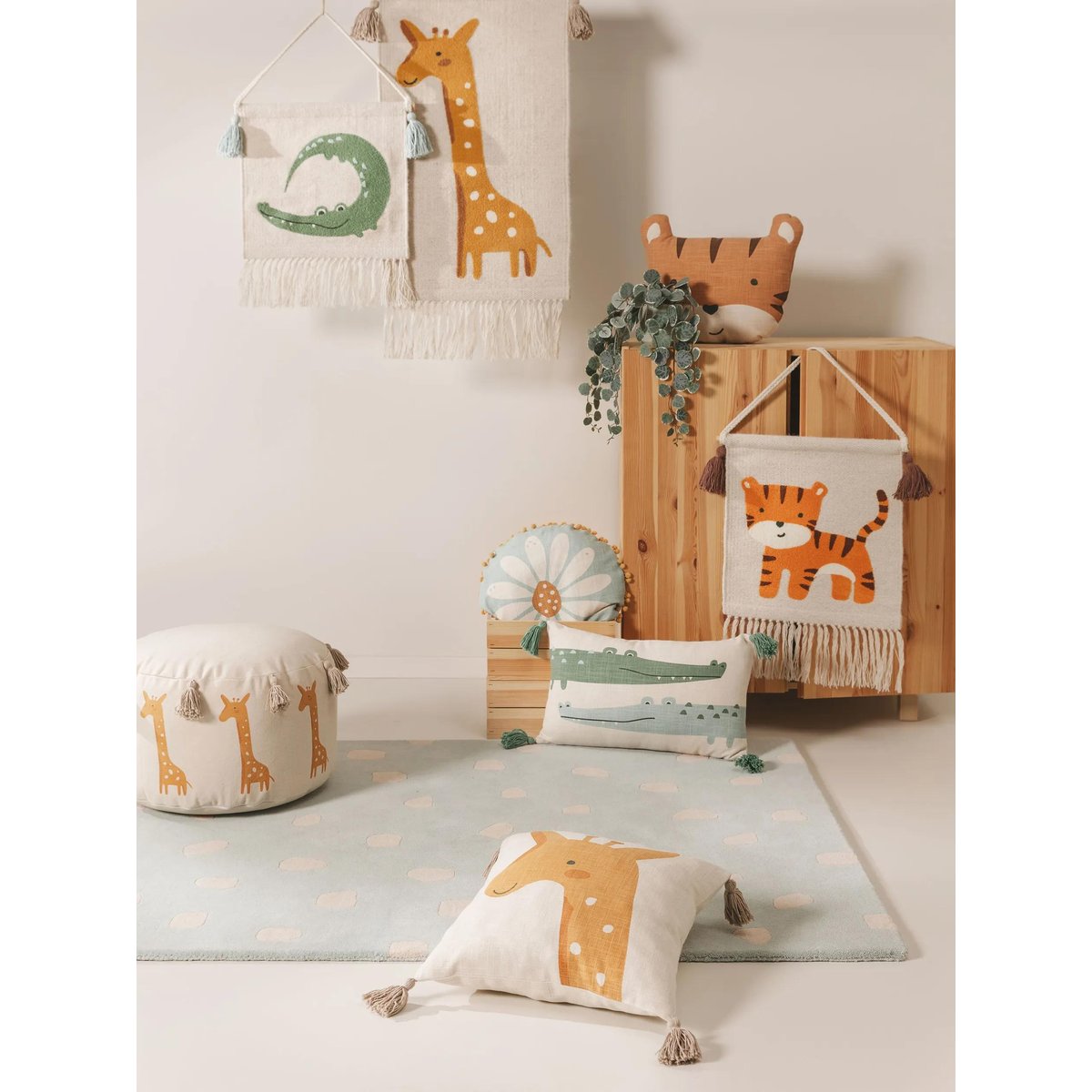 Housse de coussin fait main SAVANNAH multicouleur, BENUTA