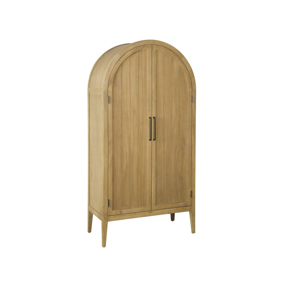 Armoire en bois d'orme ovale ALICIA bois clair, MADE IN MEUBLES