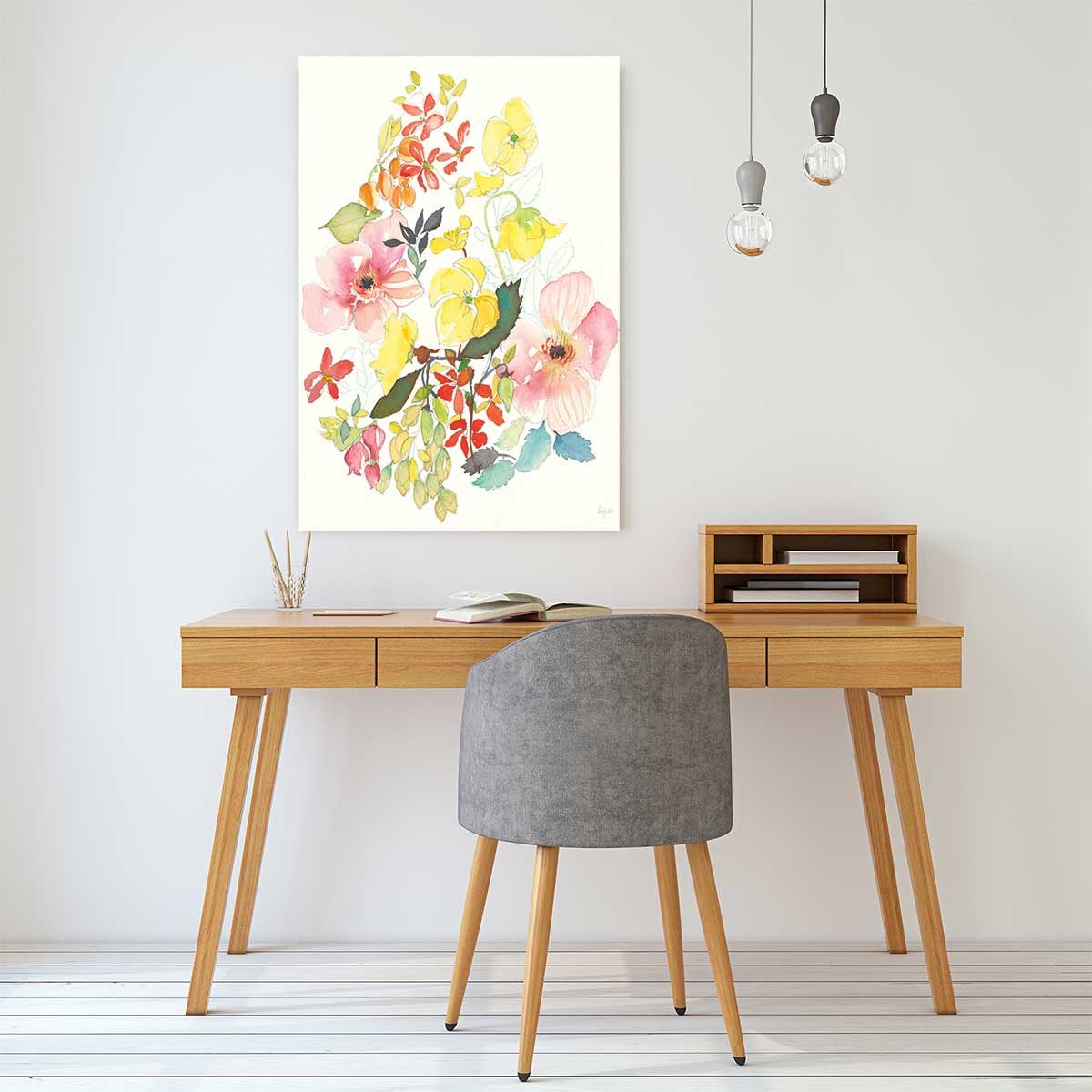 Tableau fleurs boutons d'or tableau alu dibond, HEXOA