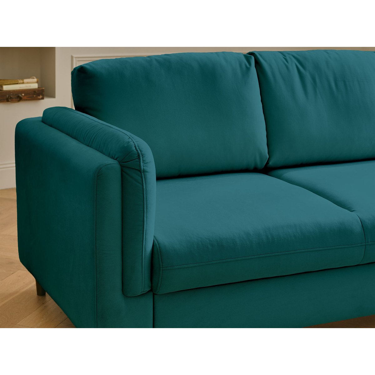Canapé Convertible 3 places - BROOKE bleu canard, BEST MOBILIER