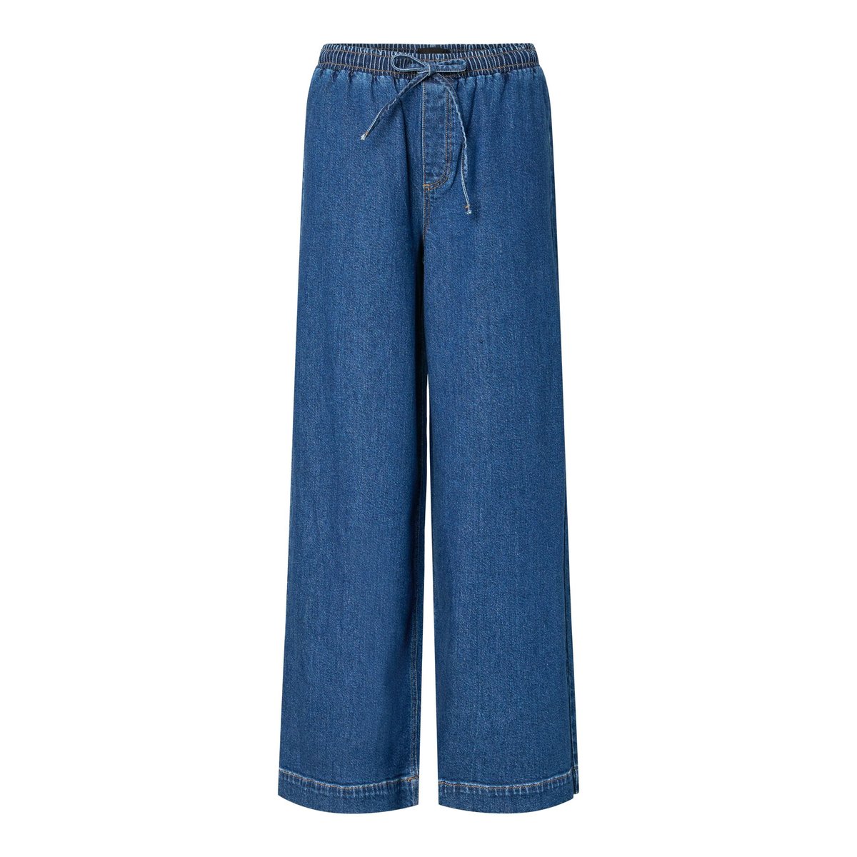 Jean À Coupe Ample medium blue denim, PIECES