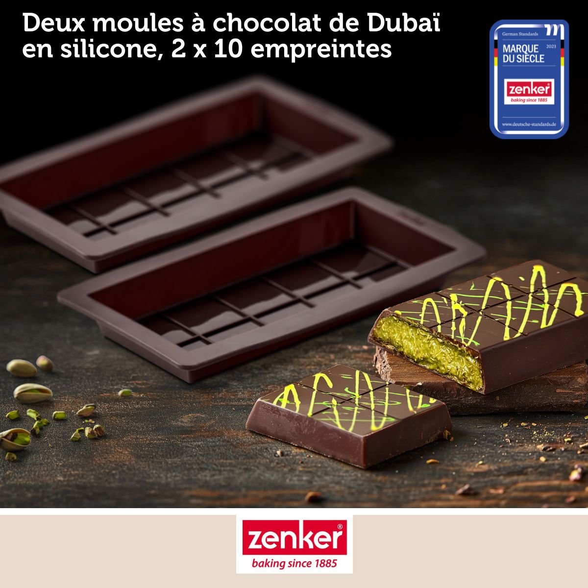 Deux moules à tablettes chocolat de Dubaï SPECIAL CREATIVE brun, ZENKER