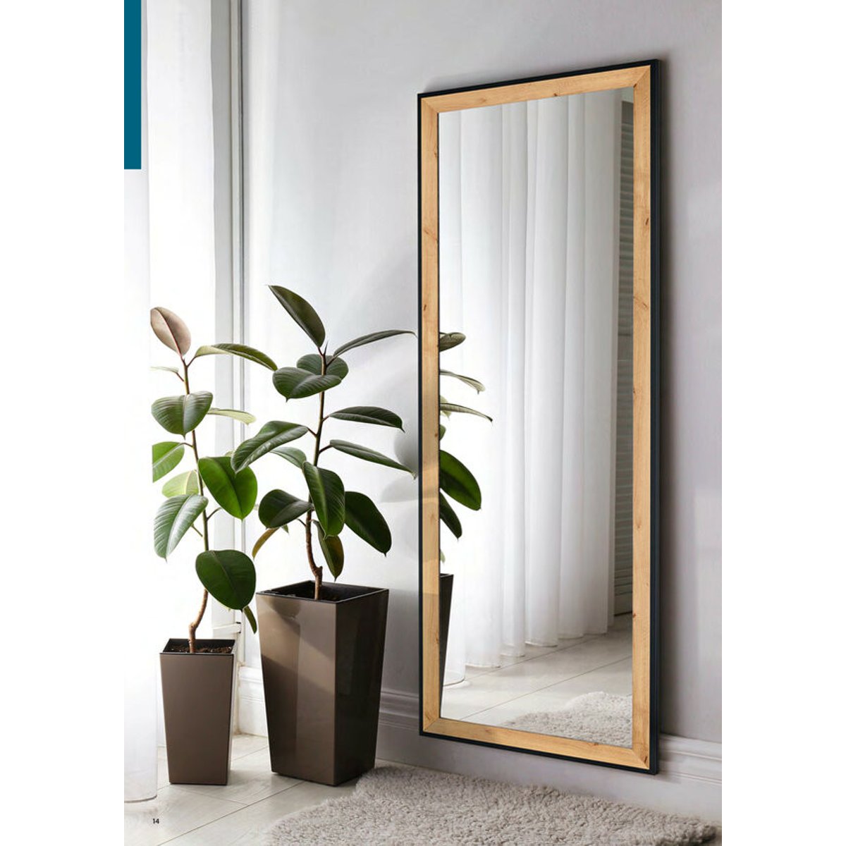 Miroir design en bois v021492, BIANKA bois, BOITE A DESIGN