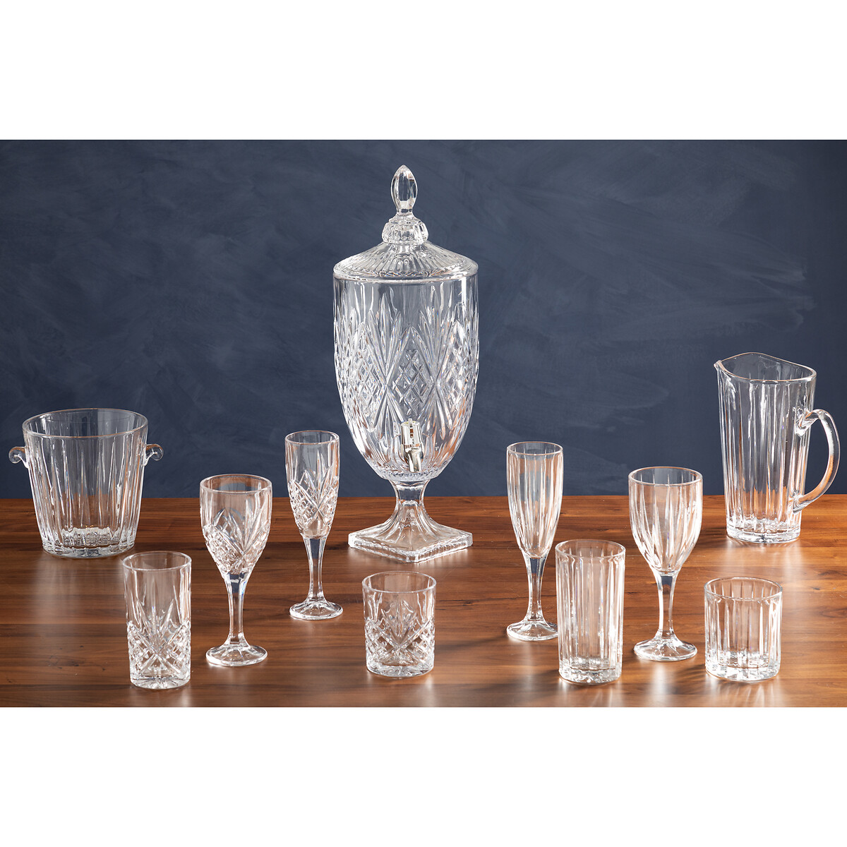 Set of 4 Crystal Wine Glasses transparent, SO'HOME