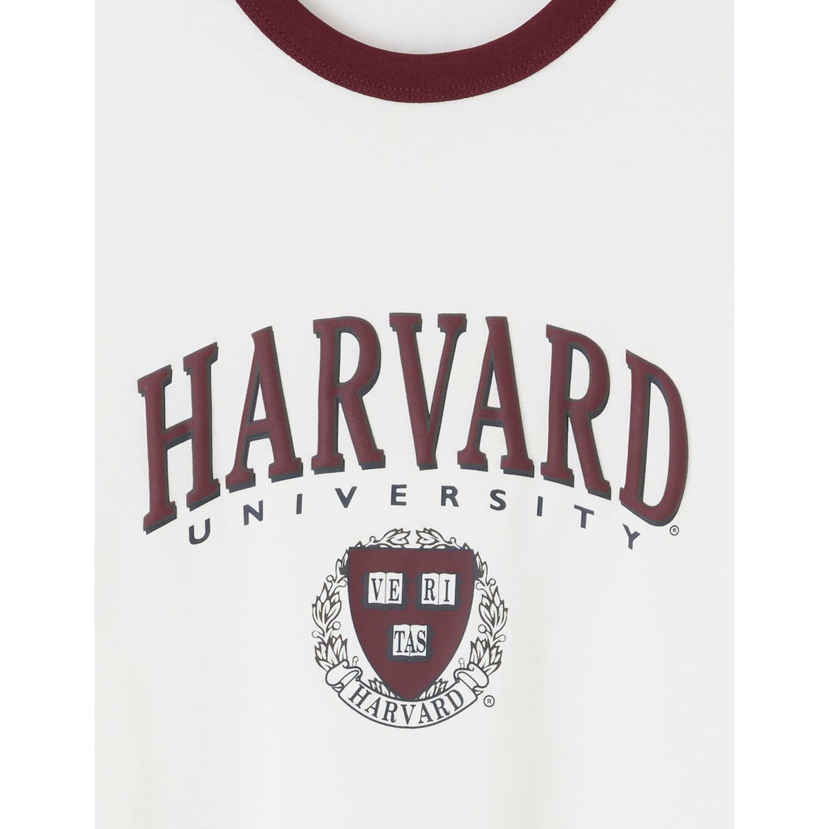 T-shirt imprimé licence harvard blanc écru, BZB