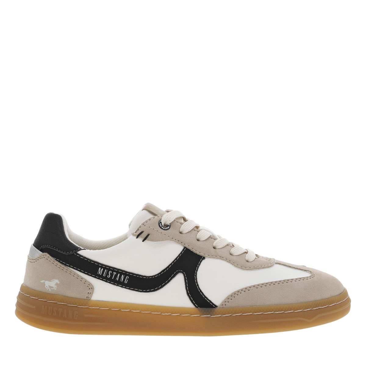 Tennis talon plat blanc, MUSTANG