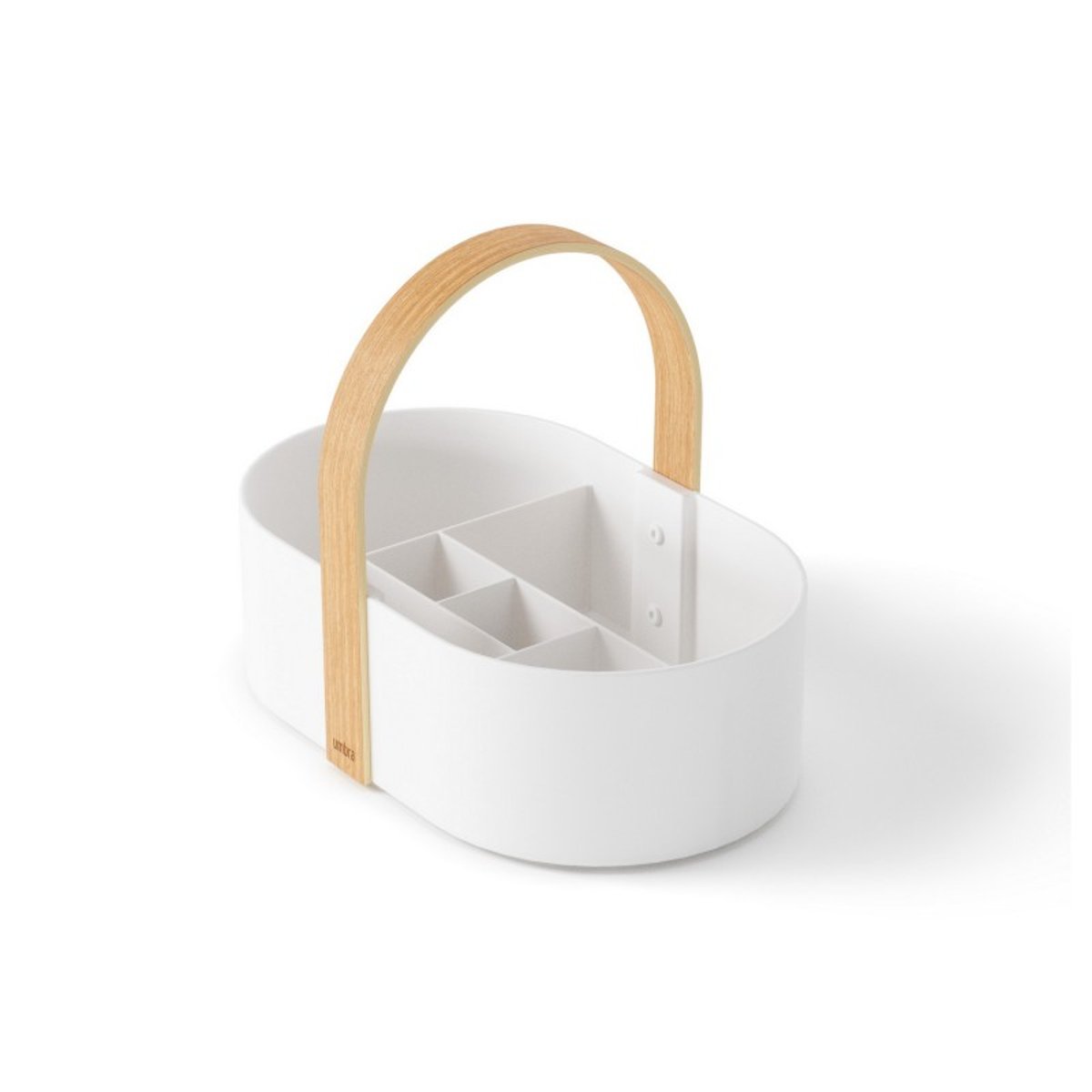 Panier rangement design poignée  BELLWOOD blanc, UMBRA