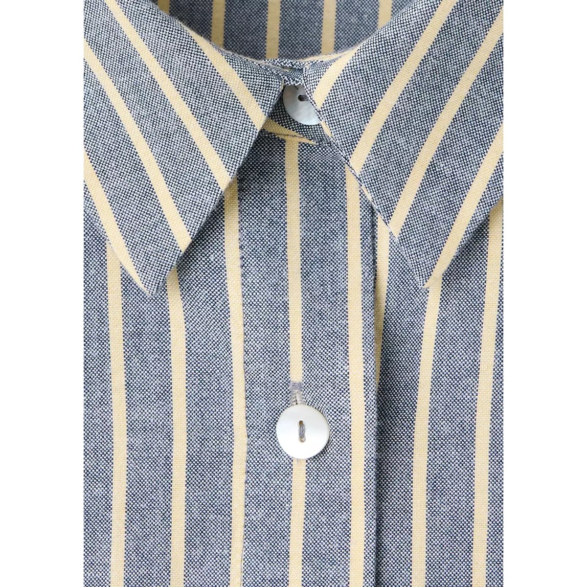 Chemise coton rayures bleu marine, MANGO TEEN