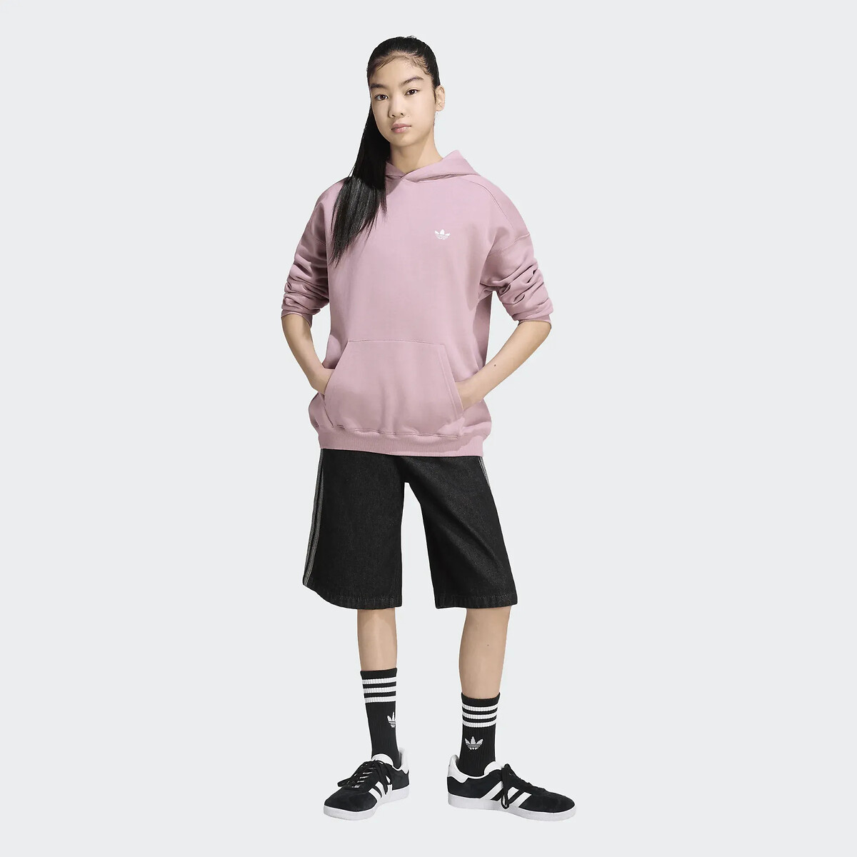 Sweat à capuche en molleton rose, adidas Originals