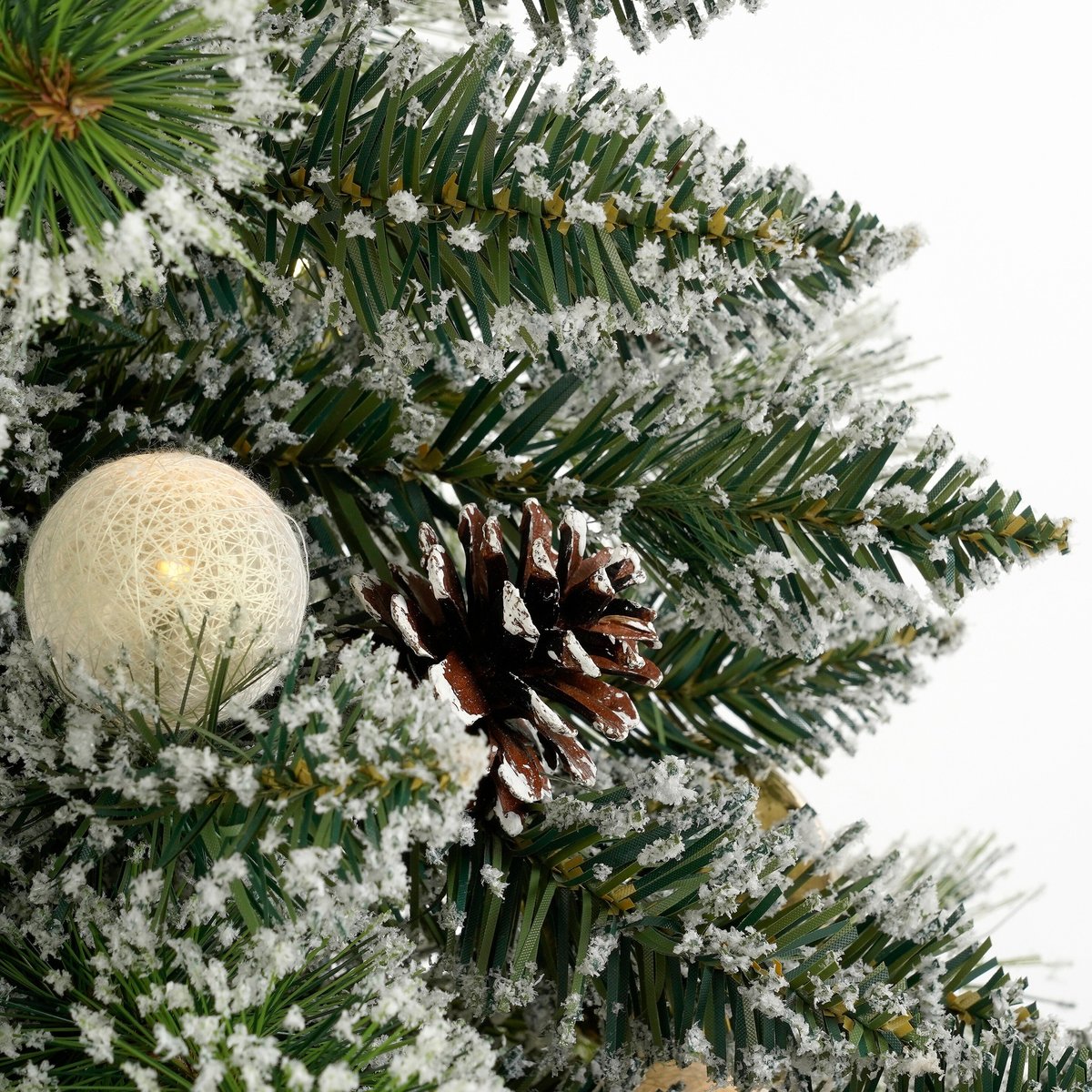 Sapin de Noël artificiel avec décorations et LED H60 cm KAPRUN vert, doré, BLACK BOX TREES
