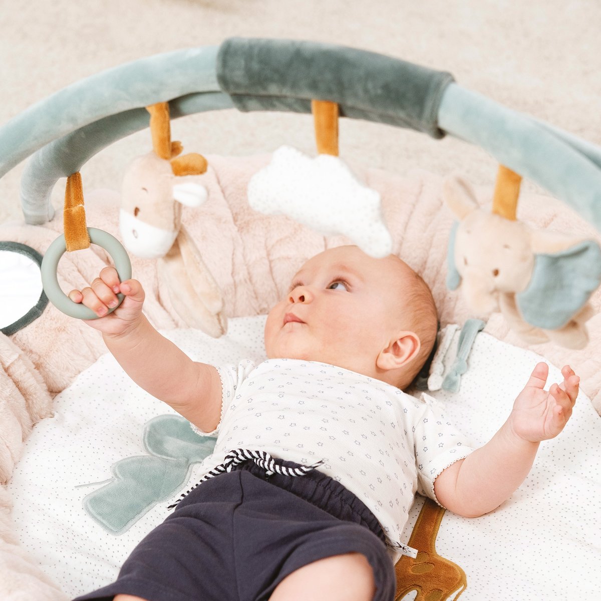 Tapis d'éveil pouf avec arches Luna & Axel luna, NATTOU