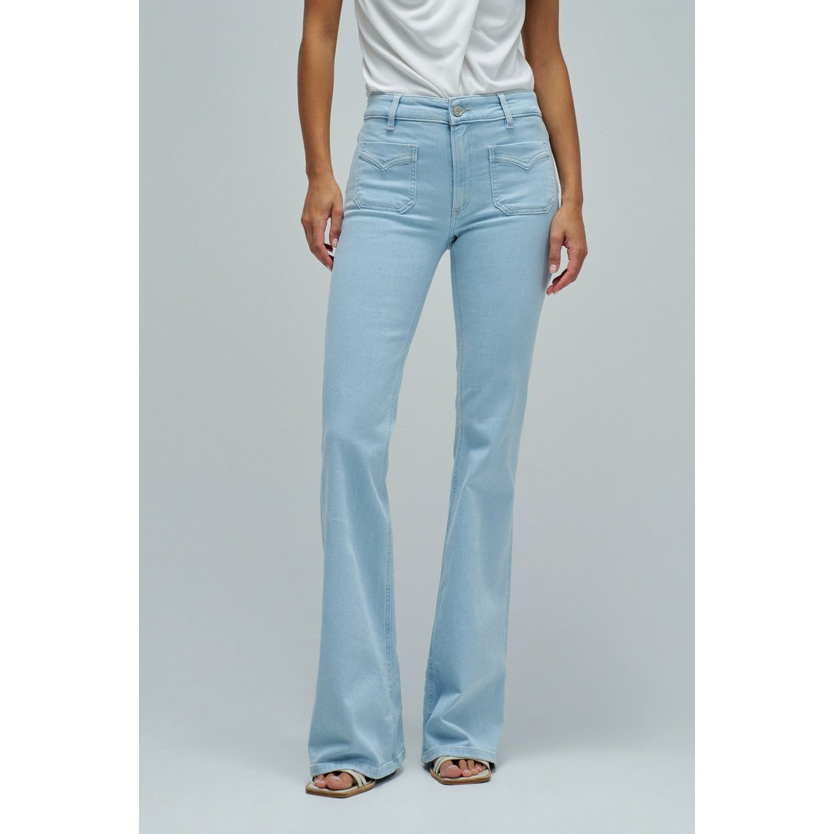 JEAN DESTINY PUSH UP FLARE bleu turquoise, SALSA JEANS