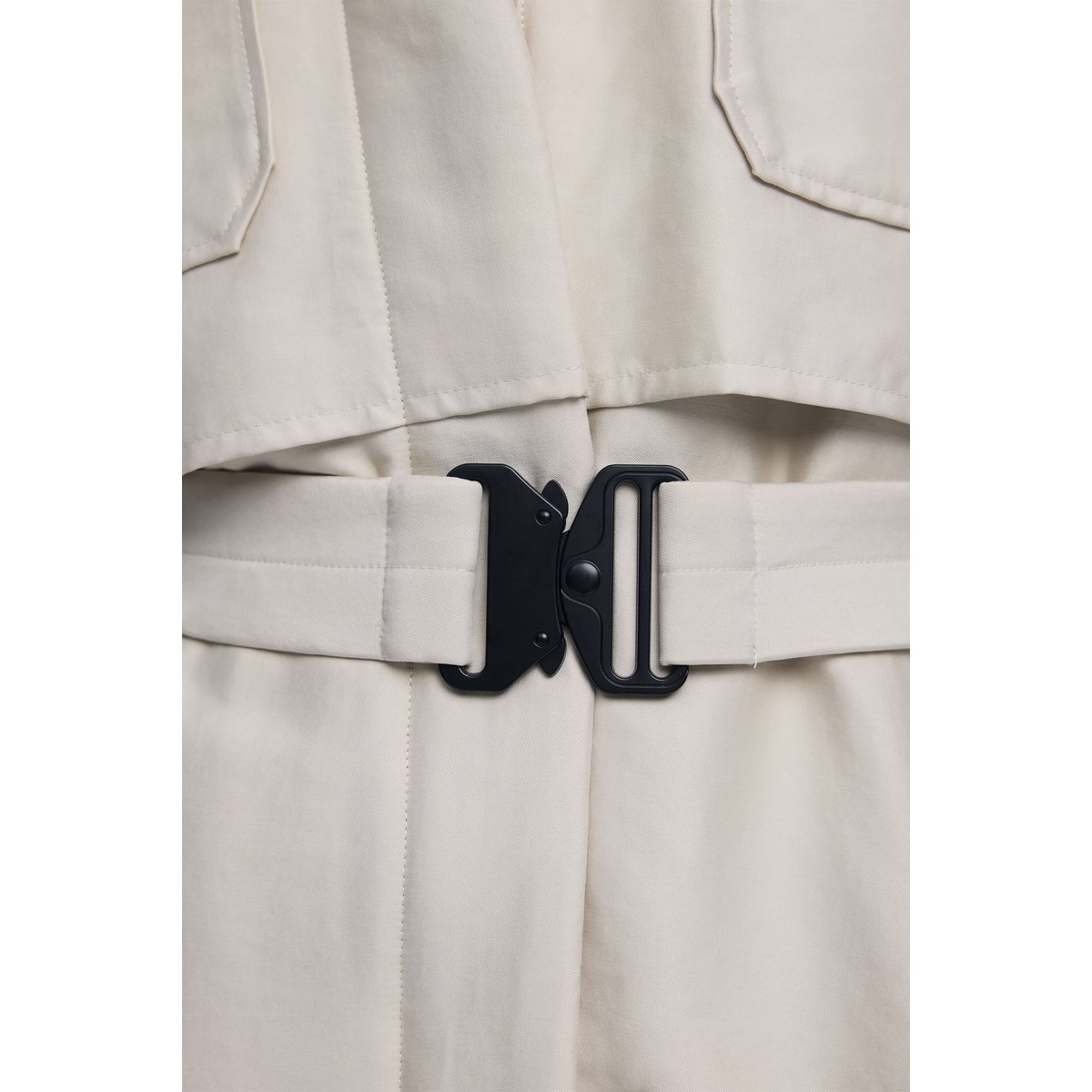 Manteau long matelassé léger beige, DESIGUAL