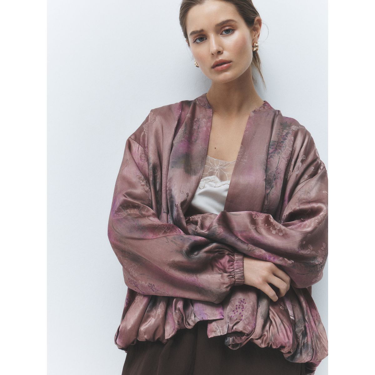 Blouson aviateur violet à fleurs, NEXT